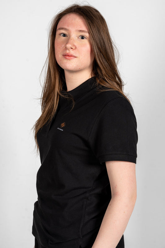 Damen | Black Polo-Shirt | LOGO Only