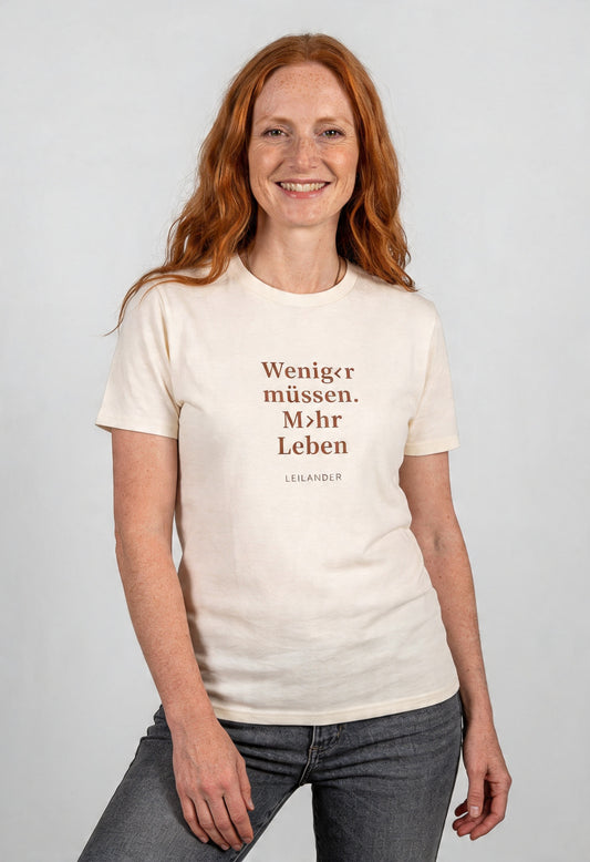 Klassik | Natural T-Shirt | Weniger müssen. Mehr Leben