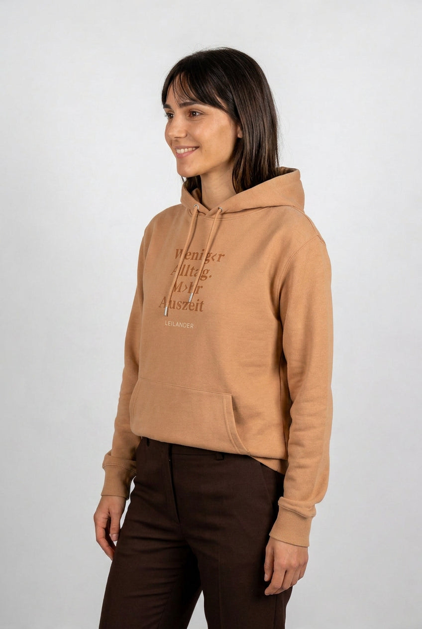 Klassik | Latte Hoodie | Weniger Alltag - Mehr Auszeit