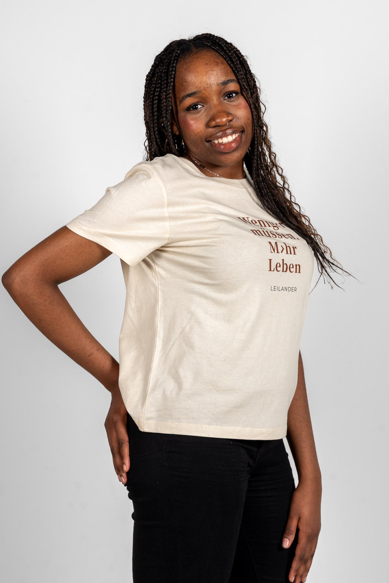 Damen | Natural T-Shirt | Weniger müssen. Mehr Leben