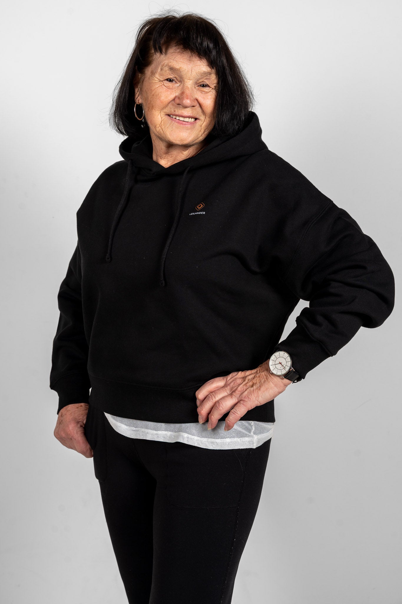 Damen | Black Hoodie | Logo Only