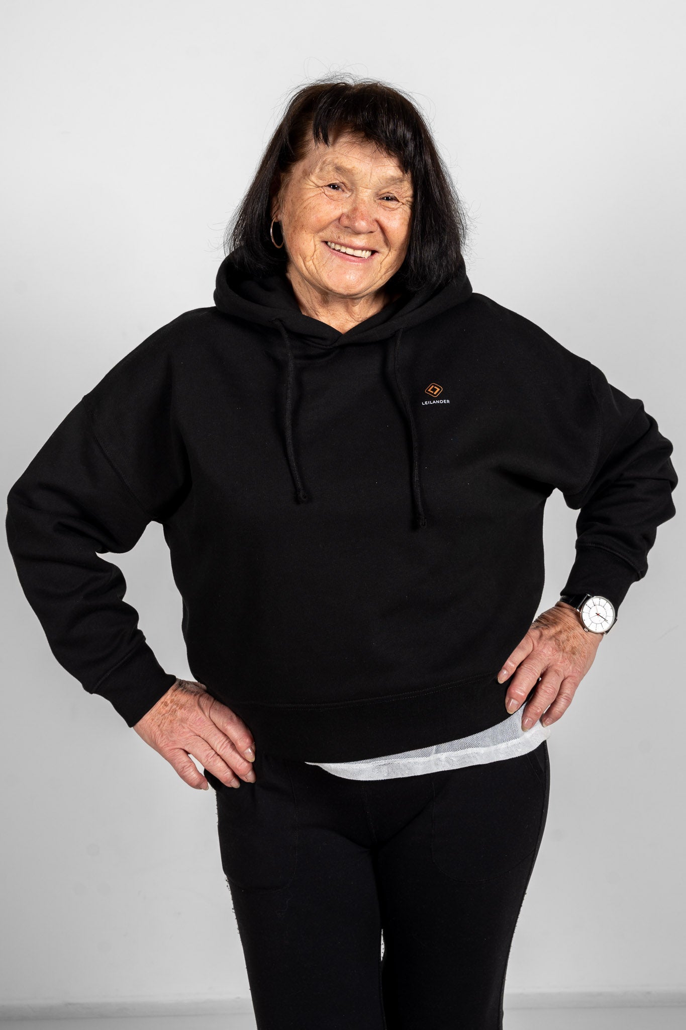 Damen | Black Hoodie | Logo Only