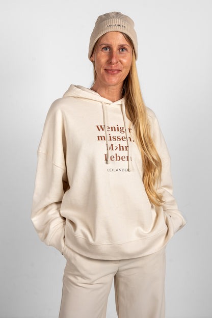 Damen | Natural Hoodie | Weniger müssen. Mehr Leben