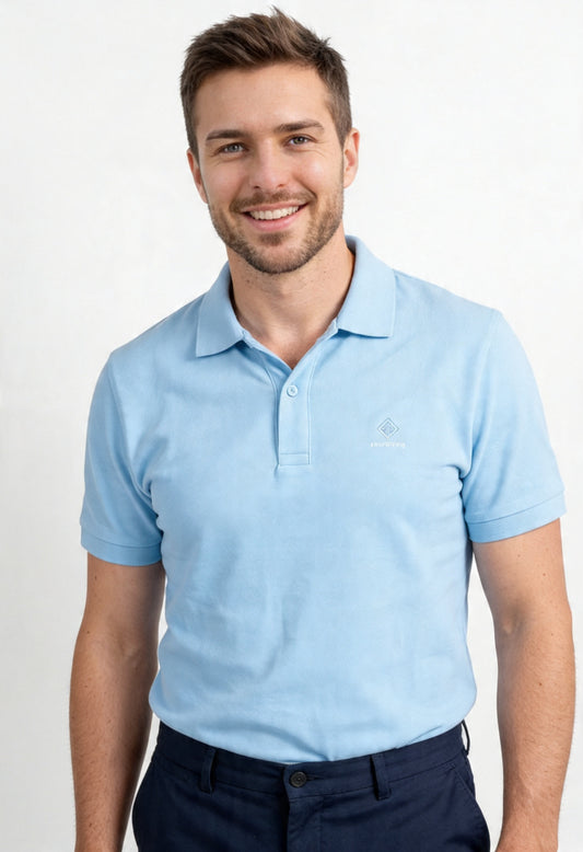 Klassik | Blue Soul Polo-Shirt | Logo Only